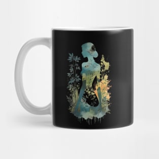 Vintage Nature Muse. Female body. Mug